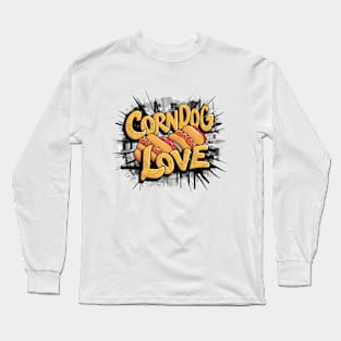 Corndog Love Design Long Sleeve T-Shirt